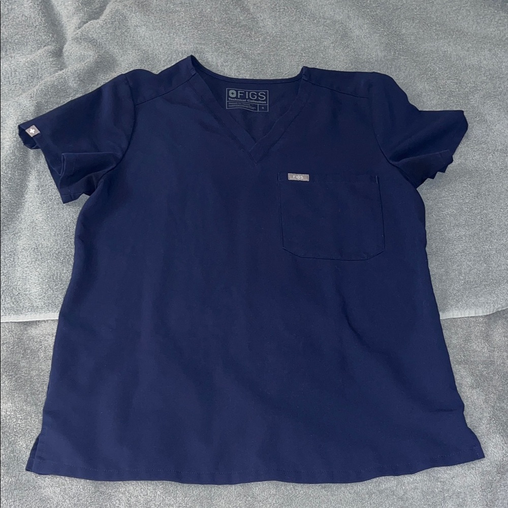 Figs navy scrub top color